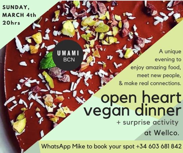 Vegan dinner experience—an evening of amazing food & new friends